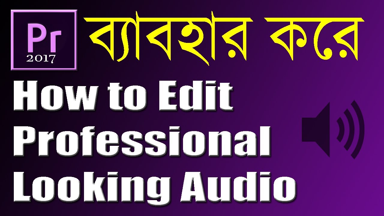How to Edit Best Audio Effect in Adobe Premiere Pro CC 2017 in Bengali ...
