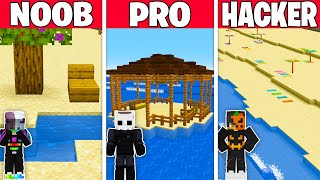 NOOB vs PRO vs HACKER: DEVASA PLAJ YAPI KAPIŞMASI!  Minecraft