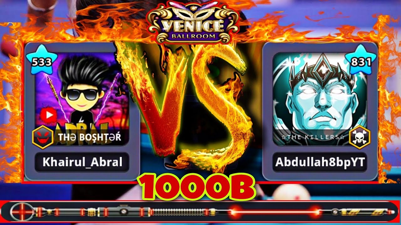 Abdullah8bp vs me😨 Special  1000B  total winning|| play with  Sniper Cue😍