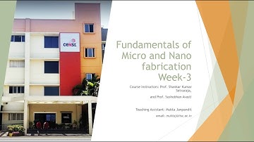 Week 3 Tutorial session: Fundamentals of Micro and Nanofabrication