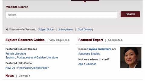 Exploring the Library Website