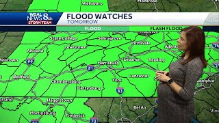 National Weather Service issues flash flood watches for central Pennsylvania for Thursday