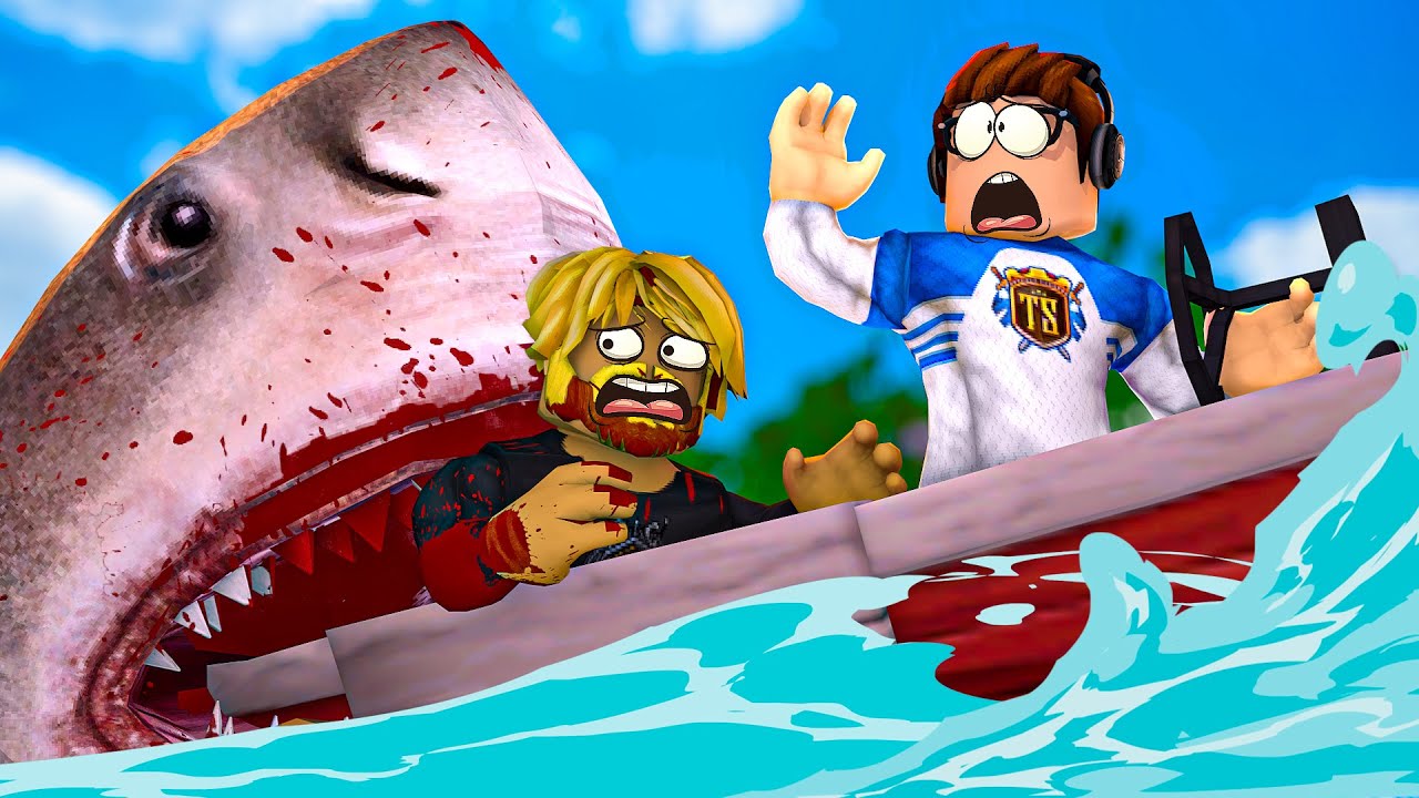 HAJEN ÅD vores båd OG MIG! :: Roblox SharkBite Dansk
