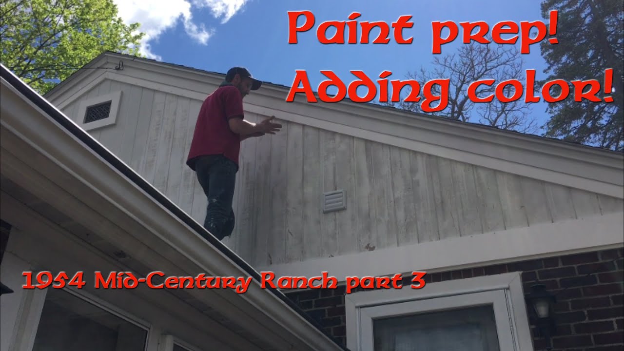 Exterior paint prep and finish coats for my 1954 Mid-Century Ranch Curb