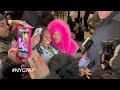 Nicki Minaj in pink gets mobbed by Fan&#39;s and Photographer&#39;s as she leaves watch what happens