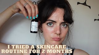 i tried a skincare routine for 2 months... testing skincare products 2020