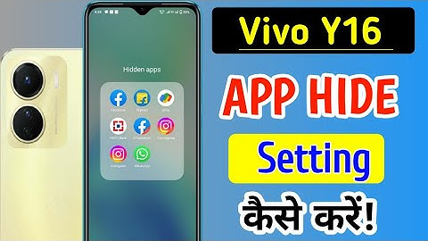 Vivo y16 में App Hide kaise kare | App lock Setting in Vivo y16 mobile|how To hide apps in vivo y16