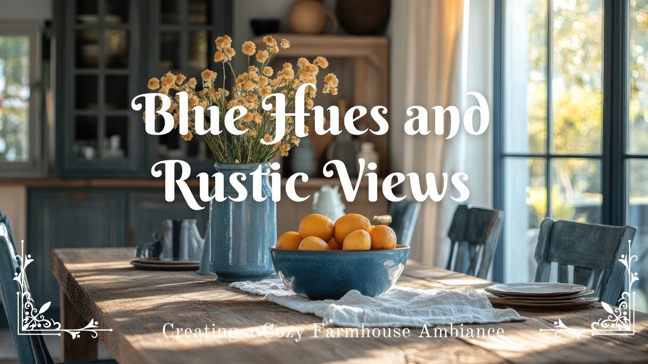 Blue Hues and Rustic Views: Creating a Cozy Farmhouse Ambiance