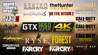 GTX 1650 SUPER - 4K TEST ON 21 GAMES