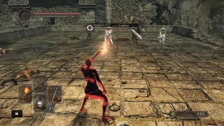 Dark Souls 2 - Naked W Torch Vs 3 Guys Fighting The Pursuer