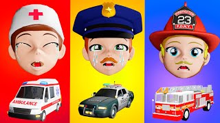 Baby Police Officer Don't Cry Song | Baby Baby Don't Cry | Nursery Rhymes by Lights Kids 3D