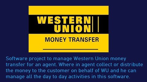 Western Union Money Transfer Agent vb.net project with SQL server database project | VB195 #highblix