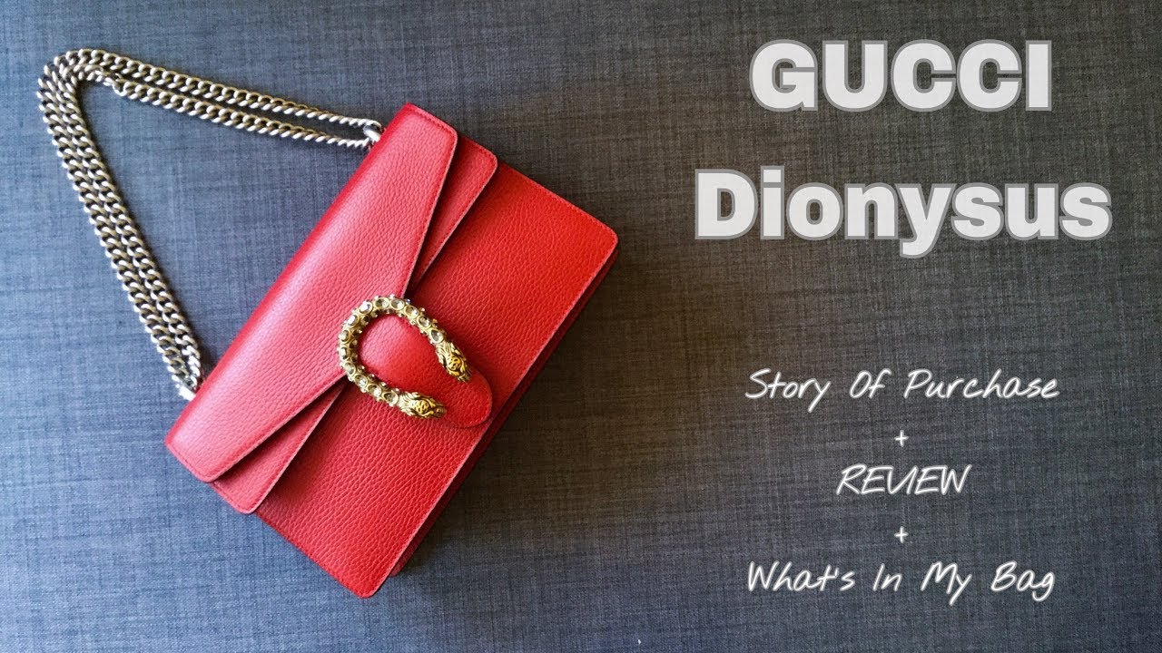 GUCCI Dionysus Handbag REVIEW and WHAT IS IN MY BAG - YouTube