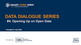 Smart Cities Week 2020: Data Dialogues -  Opening Up on Open Data