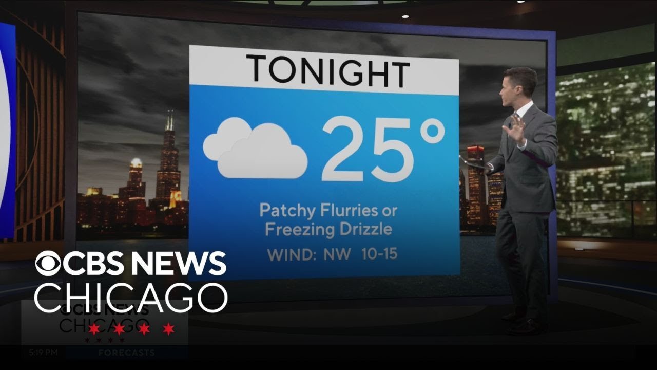Chicago weather: Cloudy with patchy flurries or freezing drizzle - YouTube