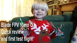FPV Nano QX BNF micro quadcopter spoken review and first test flight inside house
