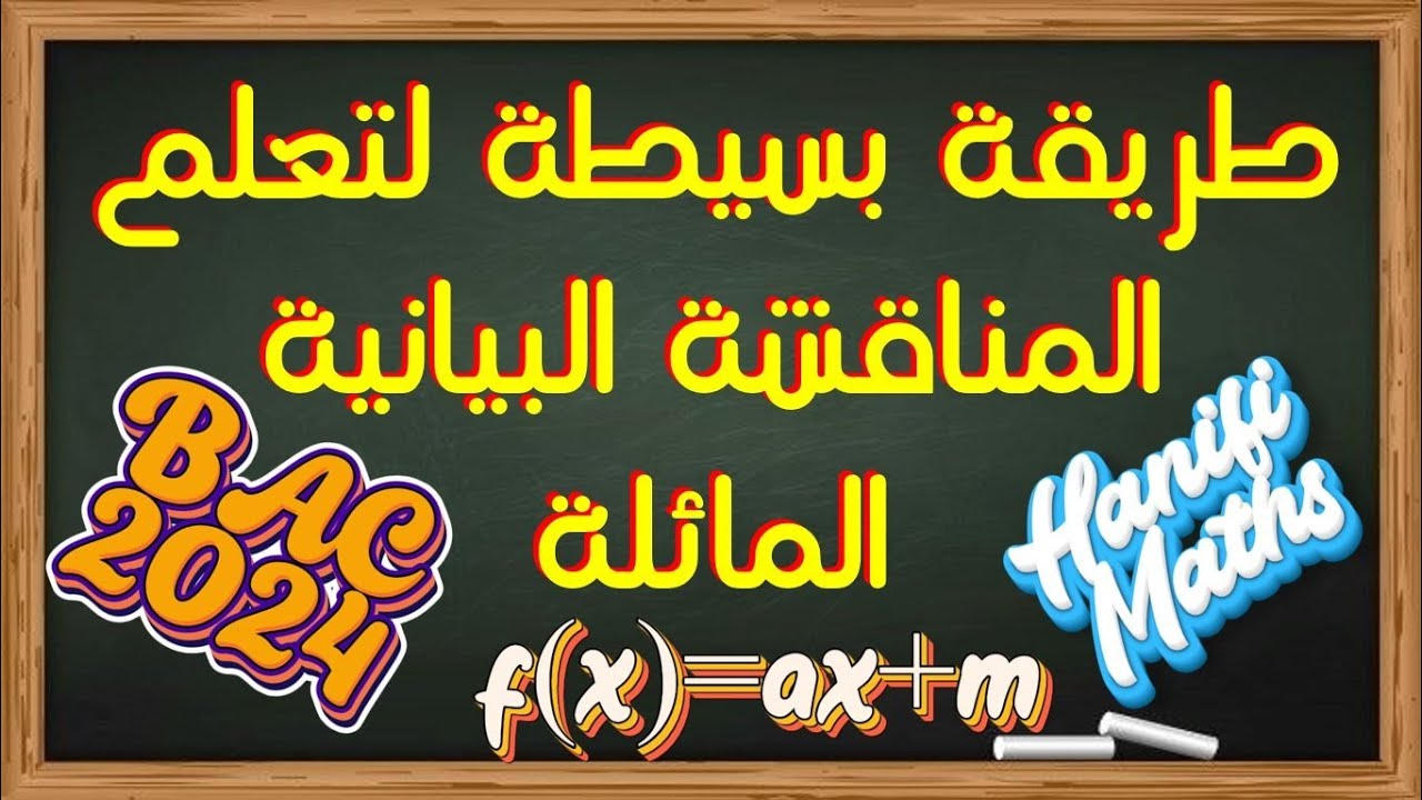 طريقة بسيطة لتعلم المناقشة البيانية المائلة- الطريق إلى بكالوريا 2024