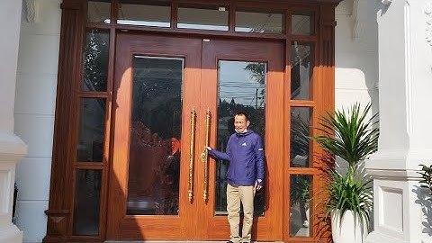 Bàn giao hạng mục cửa thép vân gỗ tại đà lạt - 0813112727 #cuathepvango #cuathep