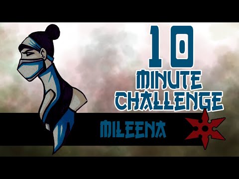 How To Draw Faster - 10 Minute Drawing Challenge - #KITANA #Mortalkombat