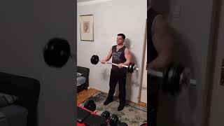 Curls: almost 6 reps with 45 kg (100 lbs)