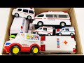 救急車（ミニカー）たちが坂道走る！緊急走行テスト！サイレン音あり☆ Ambulance minicar runs on a slope! Emergency driving test