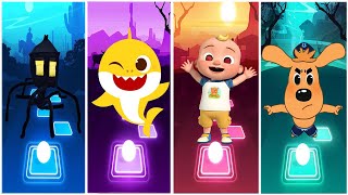 Spider House Head Baby Shark Cocomelon Sheriff Labrador. Who Will Win ?