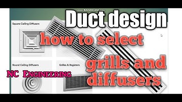 5 - How to select grills & diffusers for HVAC duct, selection of Air terminals.
