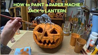 How to Paint a Paper Mache Jack 'o Lantern