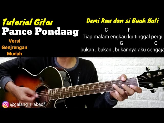 (Tutorial Gitar) Demi kau dan si buah hati - Pance Pondaag | Chord dan Genjrengan Mudah class=