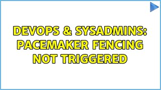 Celebrity DevOps & SysAdmins: Pacemaker fencing not triggered Profile