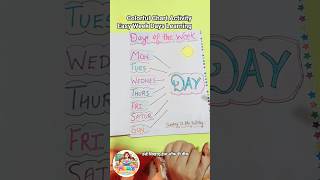 Sunday Monday with fun rhythm & colorful creative charts 🎶Perfect for Nursery Kids #youtubeshorts