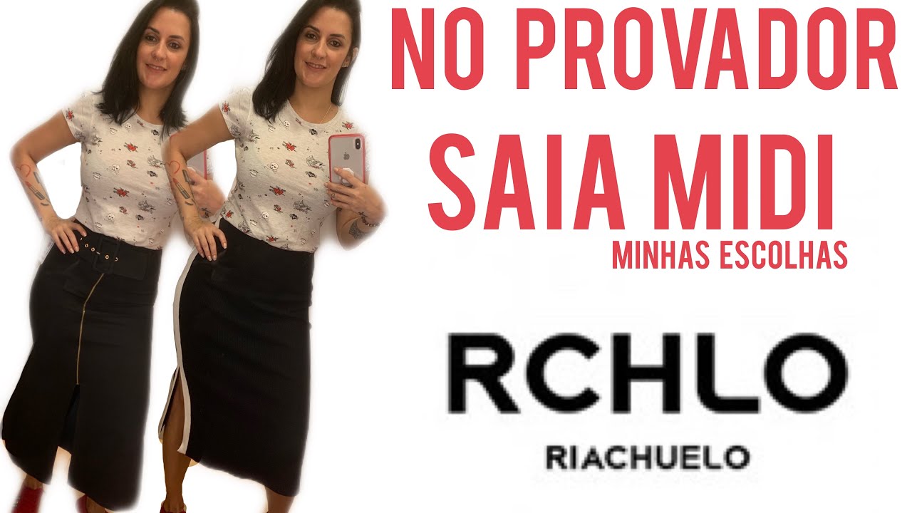 saia midi jeans riachuelo