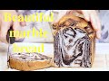 （タッパで作る簡単パン）手作りのココアシートで作る！美しいマーブル食パン Beautiful marble bread（English subtitle)