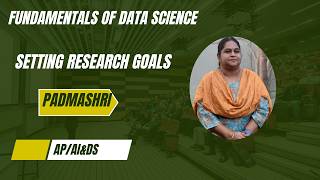 SETTING THE RESEARCH GOALS| FUNDAMENTALS OF DATA SCIENCE AND ANALYTICS|SNS INSTITUTIONS