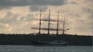 Sedov Tall Ship at Fagerholm Island.MTS Sedov Tall Ship at Fagerholm Island.MTS