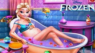 Pregnant Ice Queen Bath Care - Pregnant Elsa With Jack Frost takes A Bath Game screenshot 4
