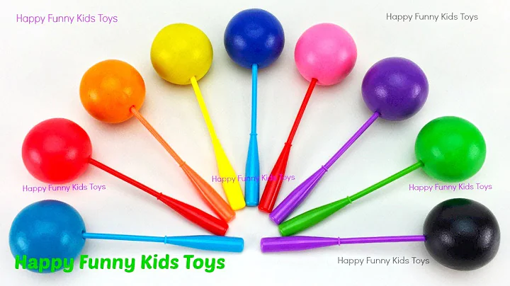 Learn Colors with Play Doh Lollipop and Rhino Cookie Molds Surprise Toys