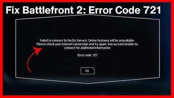 Battlefront 2: Error Code 721 (Quick fix)