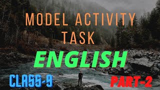 CLASS 9|ENGLISH |MODEL ACTIVITY TASK PART 2 |WBBSE CLASS 9|ONLINE CLASS|SK STUDY POINT SILIGURI