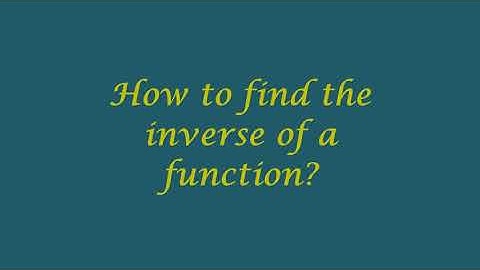 Finding inverse of a function || Functions || Class 10 || O. Maths