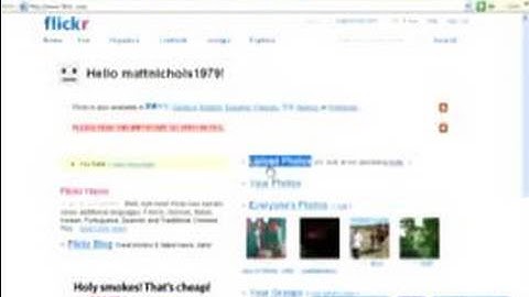 Using Flickr to Share Photos : How to Upload Pictures to Flickr