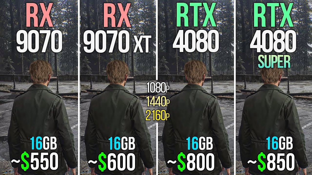RX 9070 vs RX 9070 XT vs RTX 4080 vs RTX 4080 SUPER - Tested in 25 Games