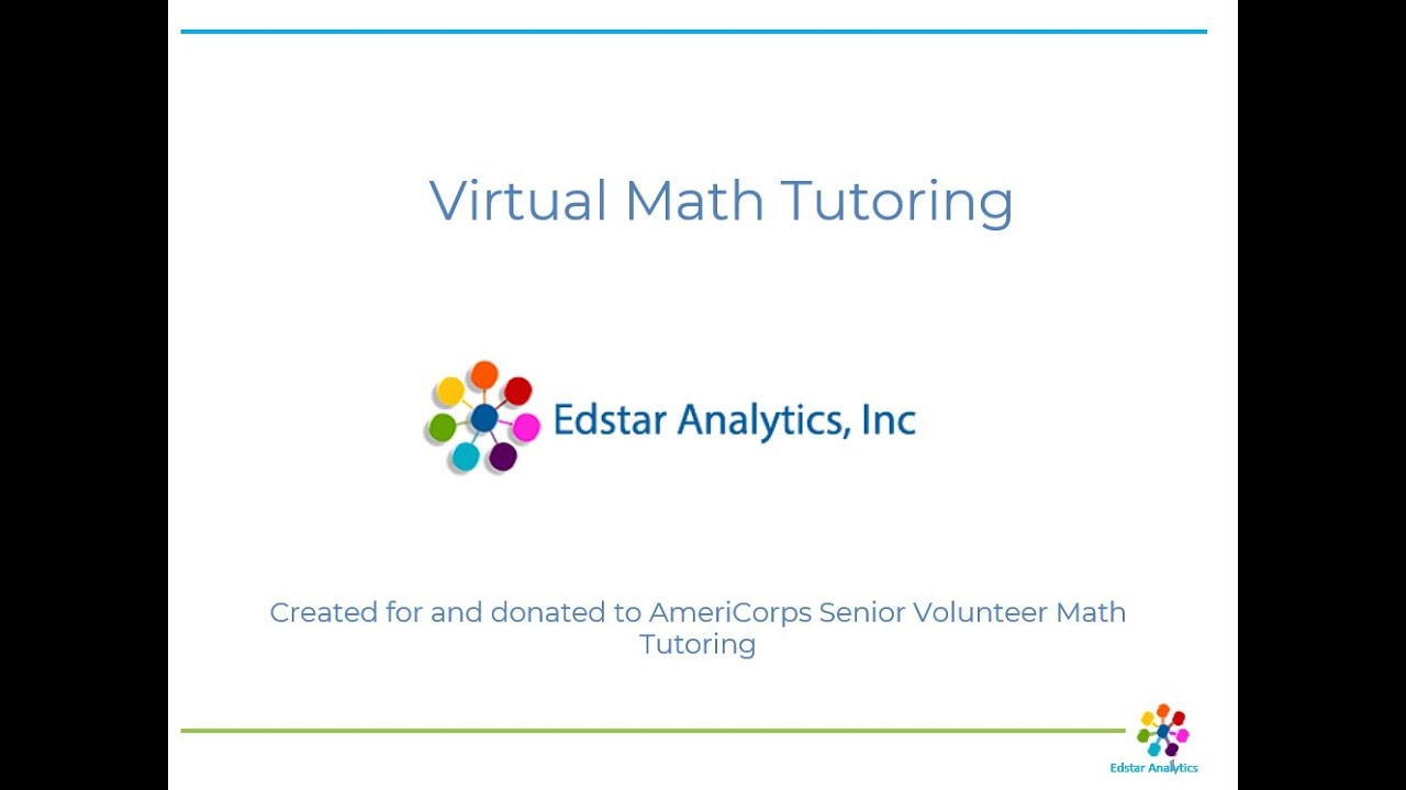 AmeriCorps Senior Volunteer Math Tutors Overview - YouTube