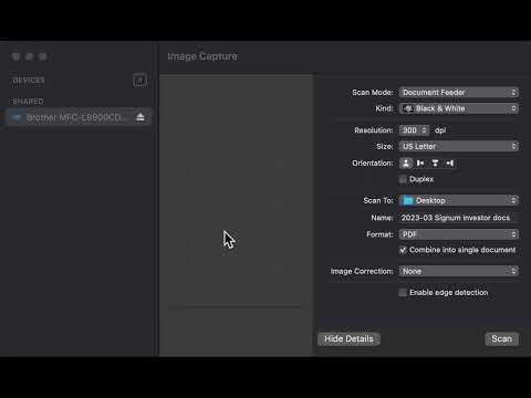 Secret menu in macOS Image Capture to OCR your files