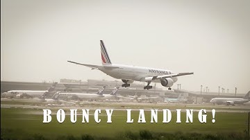 Boeing 777 Crosswind Landing Goes Wrong