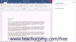 OneNote 2016 Tutorial Linked Notes Microsoft Training