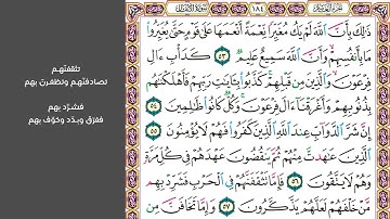 # ٨ سورة الأنفال الصفحة ١٨٤من القرآن الكريم مكررة ١٠ مرات بصوت ماهر المعيقلي ذلك بأن الله لم