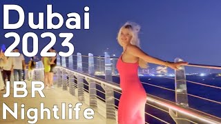 Dubai Nightlife | JBR (Jumeirah Beach Residence) Walking Tour 4K  United Arab Emirates 🇦🇪