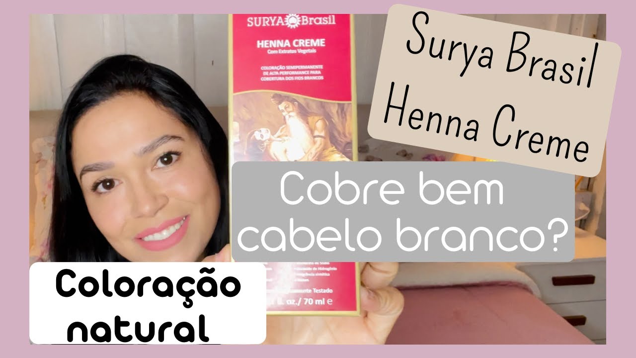 🟢🟢HENNA CREME DA SURYA BRASIL|COBRE BEM OS CABELOS BRANCOS|COLORAÇÃO ...