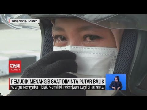 Pemudik Menangis Saat Diminta Putar Balik